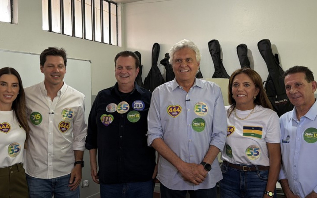 Ronaldo Caiado vota em Goiás ao lado de Gilberto Kassab