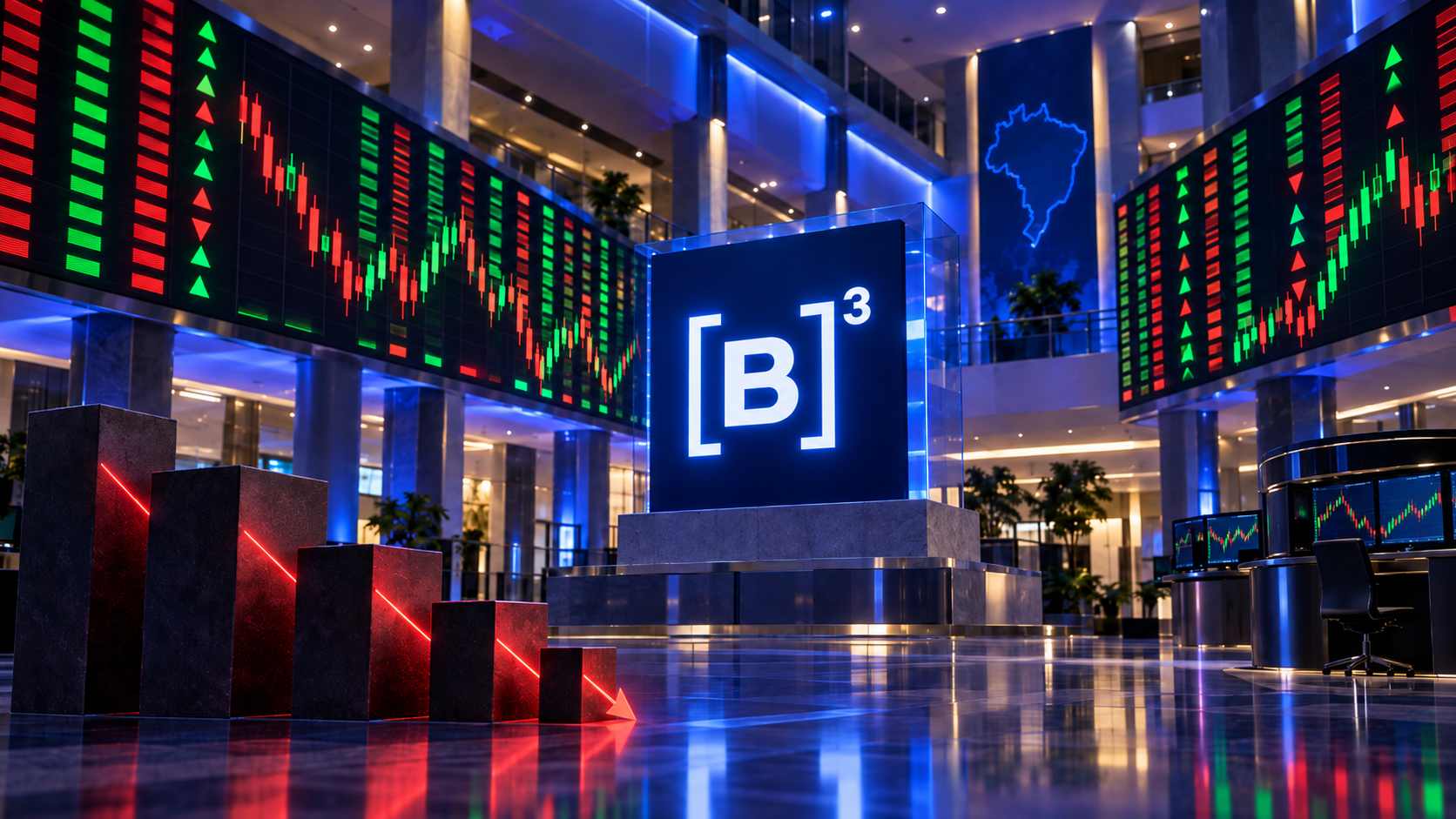 Bolsa brasileira registra queda de R$ 734 bilhões após reeleição de Lula